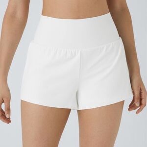 HALARA Women's High-Waisted White Shorts